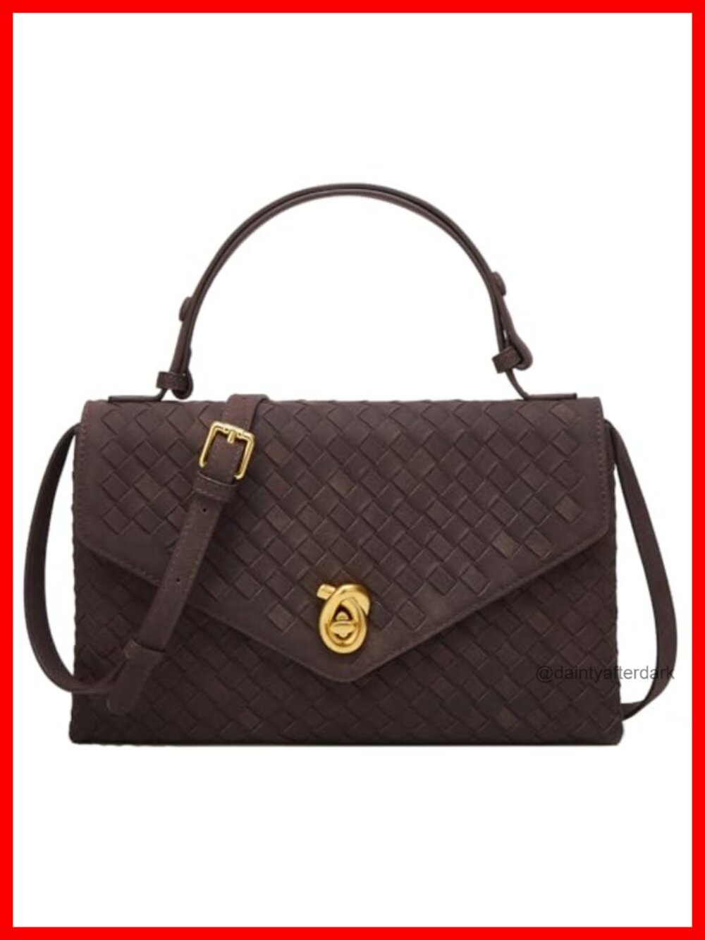 Faux Suede Woven Hobo Crossbody Bag Clutch Shoulder Purse for Work Travel